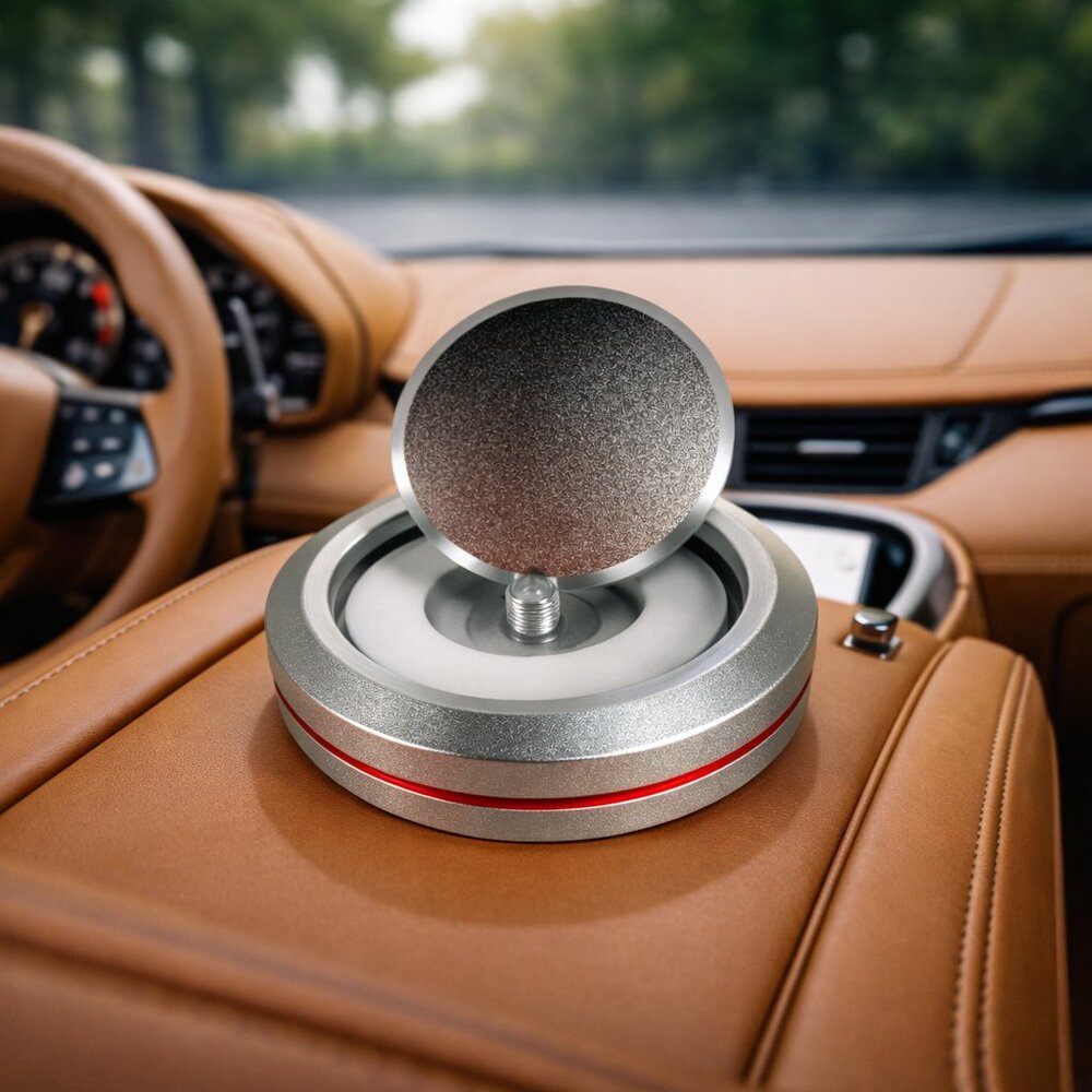 Scentoura Auto Air Freshener case - Silver Aluminum Machined Perfection